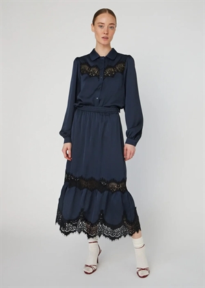 Delicate lace skjorte Ultra Navy Stella Nova 